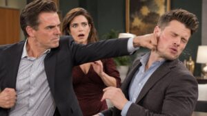 Billy punches Kyle after seeing him kiss Victoria